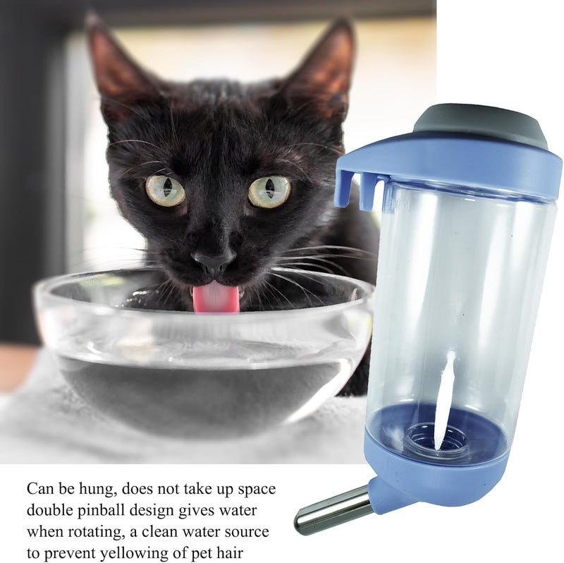 DEEUCHIS Dog Crate Water Bottle Dispenser - No Drip Dog Kennel Water Dispenser & Cage Bottle - Easy-to-Use Water Bottle for Cat Crate - Perfect for Keeping Your Pet Hydrated (Grey)-350ML - Image 4